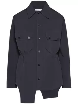 Многослойная рубашка с декоративной строчкой Maison Margiela, черный