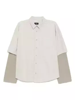 Многослойная рубашка We11done, серый