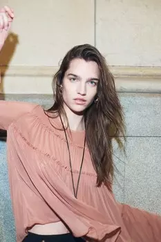 Многослойная сетчатая блузка H&M, розовый
