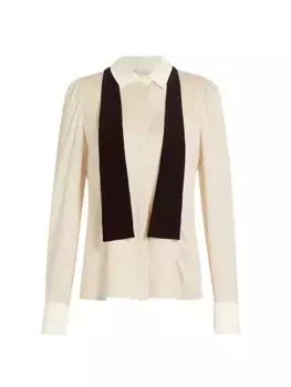 Многослойная шелковая рубашка Globo Max Mara, цвет sand