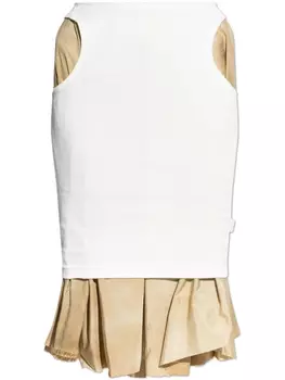 Многослойная юбка длиной до колена от Maison Margiela, белый