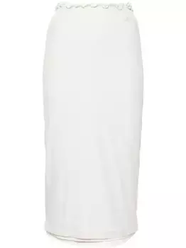 Многослойная юбка миди JIL SANDER, нейтральный