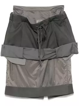 Многослойная юбка миди Maison Margiela, серый