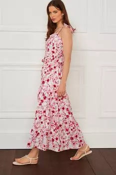 Многослойная юбка миди Next, красный