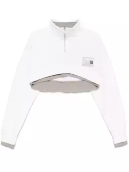 Многослойная укороченная толстовка Maison Mihara Yasuhiro, белый