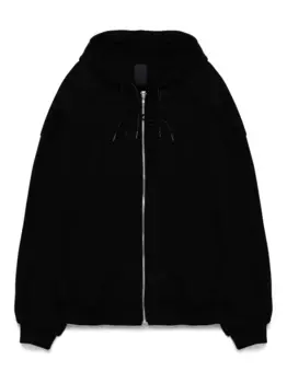 Многослойное худи на молнии Juun.J, черный