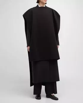 Многослойное кашемировое пончо Keran THE ROW, цвет Black