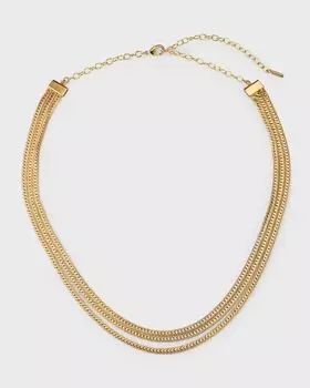 Многослойное колье Safu с узором «елочка» SOKO, цвет Gold