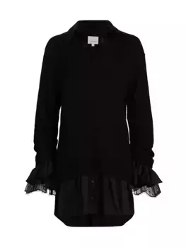 Многослойное мини-платье Holiday Atlas Santina Cinq Sept, черный