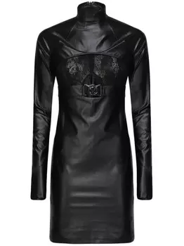 Многослойное мини-платье Versace Jeans Couture, черный