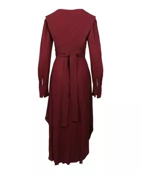 Многослойное платье из крепа со змеиным эффектом Stella McCartney, цвет Ruby