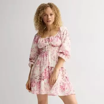 Многослойное платье-клеш для девочек Liberty Love, цвет ivory pink