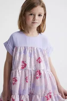 Многослойное платье Luci с пайетками Reiss, сиреневый
