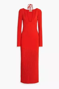 Многослойное платье макси Aman в рубчик NICHOLAS, красный