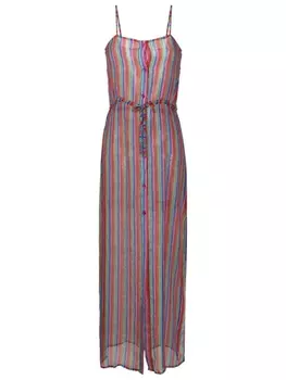 Многослойное платье макси с графичным принтом Amir Slama, мультиколор