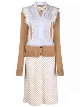 Многослойное платье-рубашка MAISON MARGIELA, нейтральный