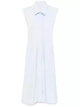 Многослойное платье-рубашка миди Viktor & Rolf, синий