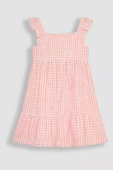 Многослойное платье с рюшами на плечах Jojo Maman Bb, розовый