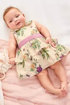 Многослойное выпускное платье без рукавов Laura Ashley, бежевый