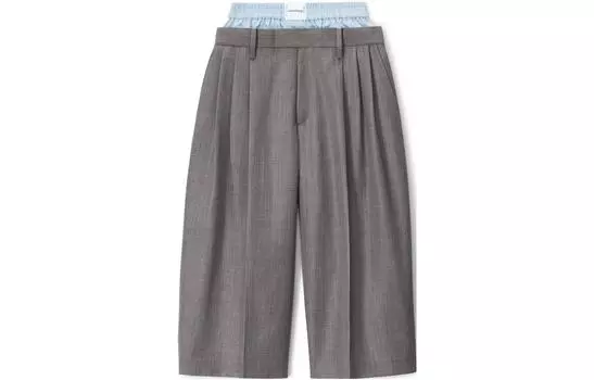 Многослойные брюки-кюлоты по фигуре Alexander Wang, серый