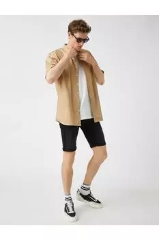 Многослойные джинсовые шорты Koton, черный