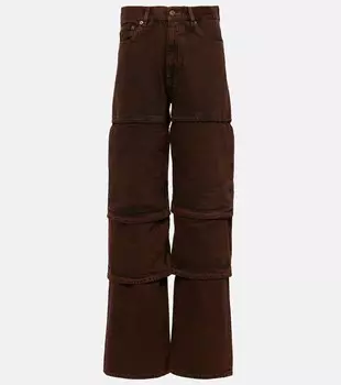 Многослойные джинсы широкого кроя с высокой посадкой Y/Project, коричневый