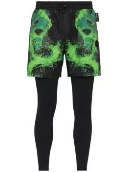 Многослойные леггинсы Splash Extreme Plein Sport, черный