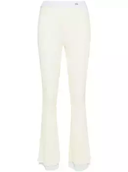 Многослойные расклешенные брюки GCDS, желтый