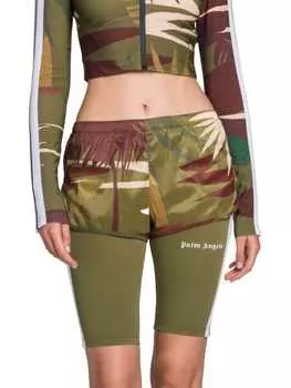 Многослойные шорты jungle Palm Angels Military green brown