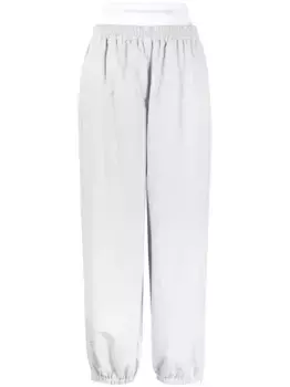 Многослойные спортивные брюки Alexander Wang, серый