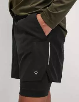 Многослойные спортивные шорты Goodmove, черный