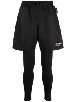 Многослойные спортивные шорты Plein Sport, черный