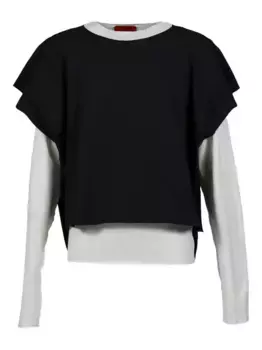 Многослойный джемпер 424, черный