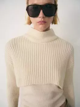 Многослойный джемпер maxim Mango, светло-бежевый