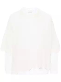 Многослойный джемпер с необработанными краями Atomo factory, нейтральный цвет