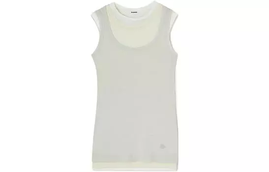 Многослойный хлопковый топ JIL SANDER, серый