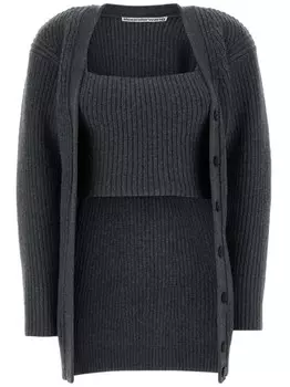 Многослойный кардиган Alexander Wang, серый