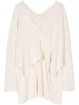 Многослойный кардиган с V-образным вырезом Isabel Benenato, бежевый