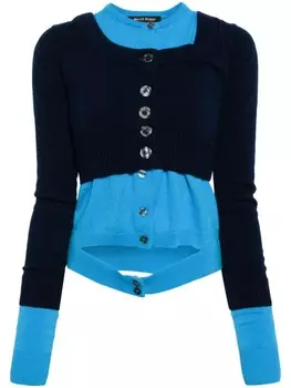 Многослойный кашемировый кардиган MERYLL ROGGE, синий