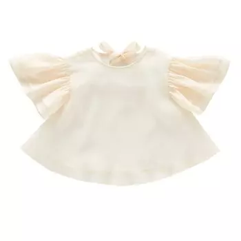 Многослойный расклешенный топ из органзы для девочек Omamimini, цвет Cream