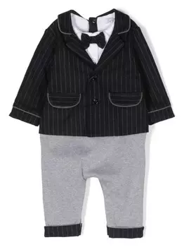 Многослойный ромпер с контрастной отделкой Patachou, синий