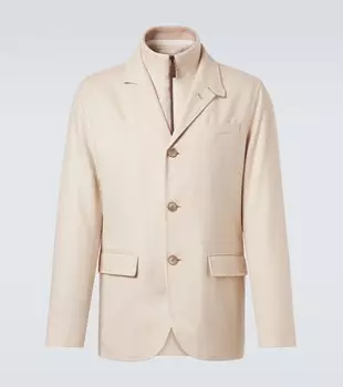 Многослойный шелково-кашемировый блейзер Herno, Chantilly