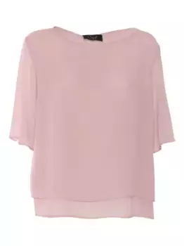 Многослойный шифоновый топ Clips, розовый