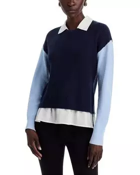 Многослойный свитер с цветными блоками Sioni, синий