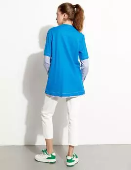 Многослойный свитер с вышивкой Кобальтово-синий Kayra