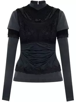 Многослойный топ Balenciaga, черный