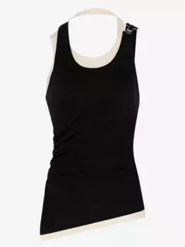 Многослойный топ без рукавов Jean Paul Gaultier, черный