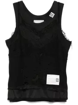 Многослойный топ без рукавов Maison Mihara Yasuhiro, черный