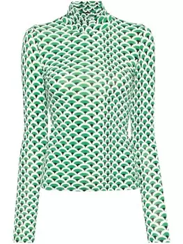 Многослойный топ Cynthia Rowley, зеленый