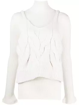 Многослойный топ фактурной вязки Enfld, белый